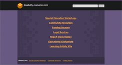 Desktop Screenshot of disability-resource.com
