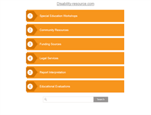 Tablet Screenshot of disability-resource.com